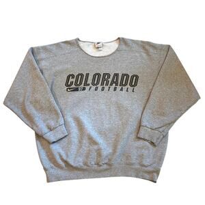 Vintage Nike Colorado Buffalos Football Sweatshirt Mens Large Gray USA Made 90s